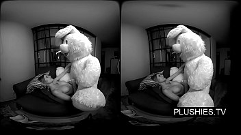 Virtual Reality porn with Lucy K and plushies, jizz eater and sperm taster
